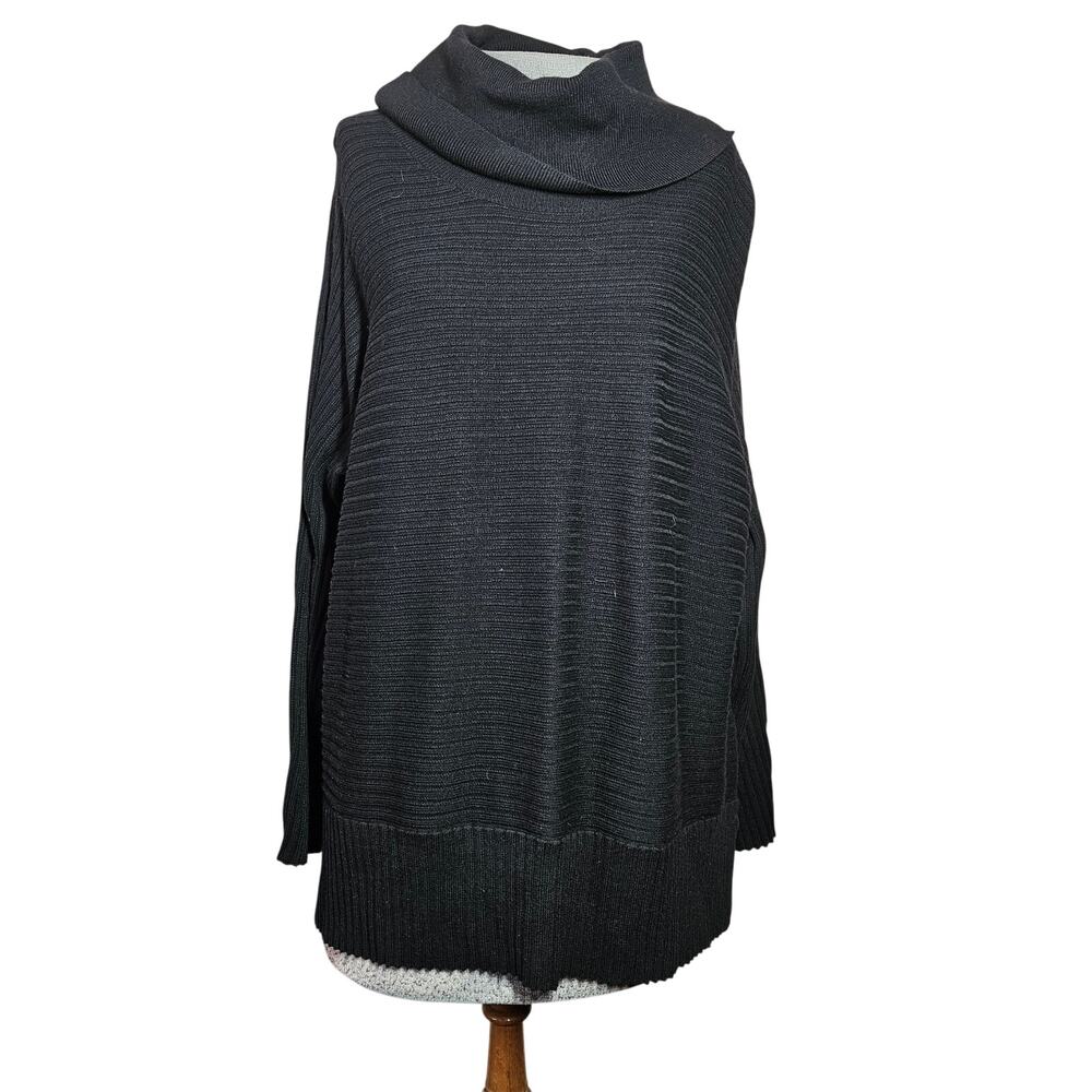 Talbots Black Cotton Blend Sweater Size XL Petite New with Tag